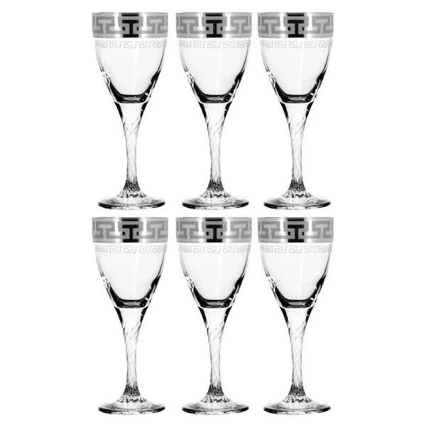 Бокалы для вина набор 6шт стекло ГРЕЧЕСКИЙ УЗОР SE03-372/S/Z/6 (4)