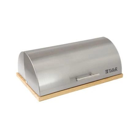 Хлебница 9л 39*28,5*15см бамбук/нерж.сталь ОУКЛИ c ножом для резки хлеба 20см*1,7мм (4)