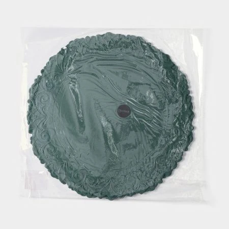 Салфетки сервировочные набор 4шт 37,5см ПВХ экокожа Элоиза зеленый (75)