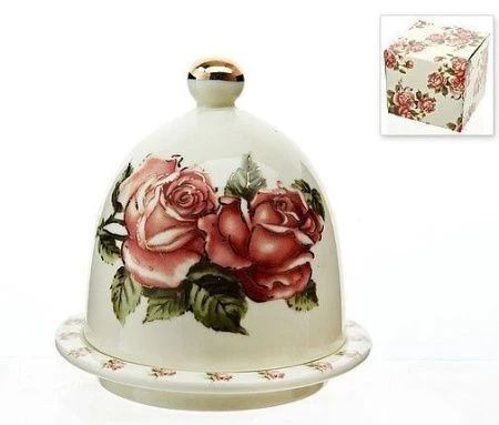 Лимонница фарфор РУБИНОВЫЕ РОЗЫ подар.уп (48)