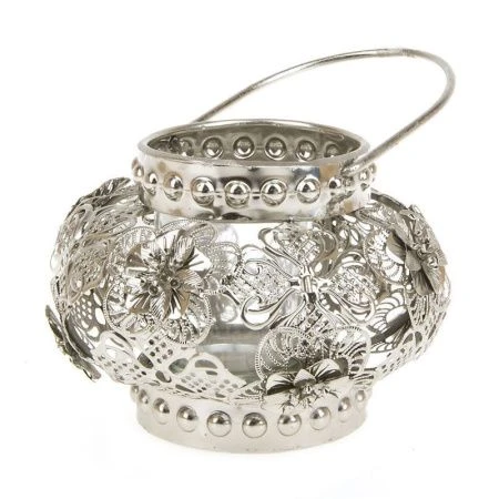 яяяПодсвечник металлический со стекл.колбой Восточная сказка 14*14*19см (30)