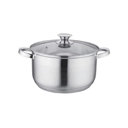 Кастрюля 5,8л нерж.сталь со стекл.крышкой 24см инд.уп. (12)