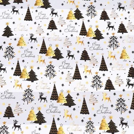 Бумага упаковочная новогодняя глянцевая 70*100см Волшебный лес двусторонняя (10) Бумага упаковочная новогодняя глянцевая 70*100см Волшебный лес двусторонняя (10)