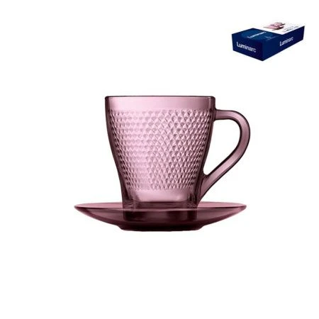 Чайный набор 12пр стекло ИДИЛЛИЯ ЛИЛАК на 6 персон 265мл (2)