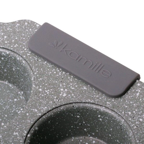 Форма для запекания 6 ячеек 30*18*3см угл.сталь АП мрамор серый/черный, арт. 6038 (12)