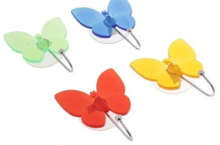 яяяКрючок на присоске БАБОЧКА микс цвета 647901 (12/360)