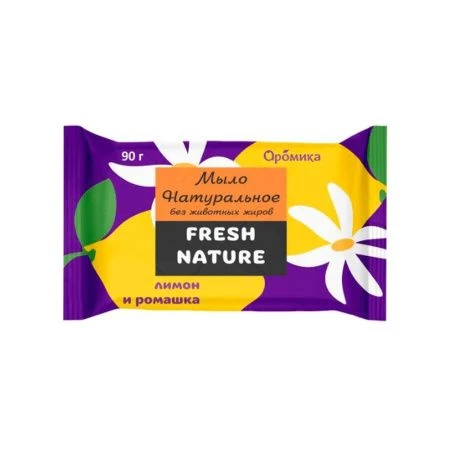 Мыло туалетное Аромика Fresh nature Лимон и ромашка 90г (24)