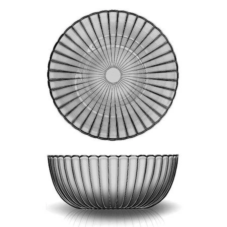 Салатник 23см стекло МАГИЯ ГРАФИТ (12)