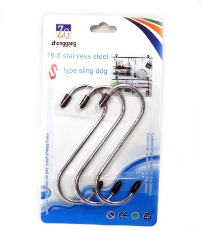 Набор крючков для рейлинга хром 3шт. JC-346 JX-723(3pcs) (360)