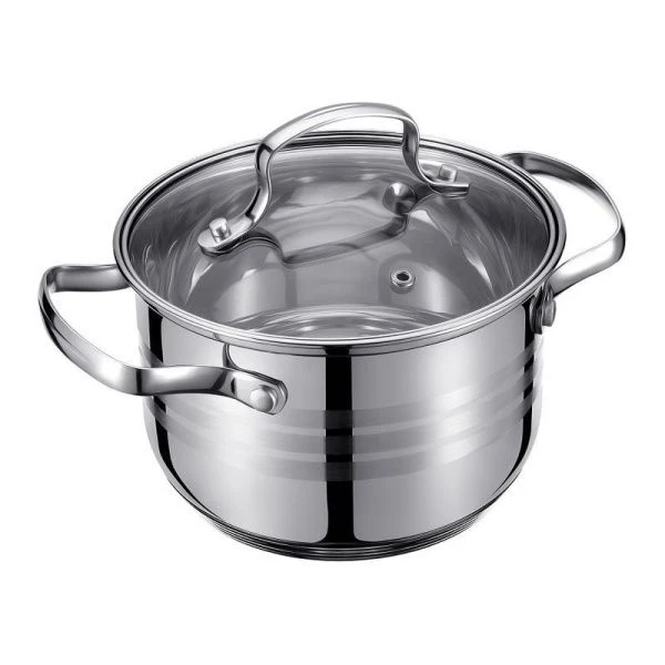 Кастрюля 2,1л h10,5см нерж.сталь Cintura со стекл.крышкой 16см 93-CIN-02 (6)