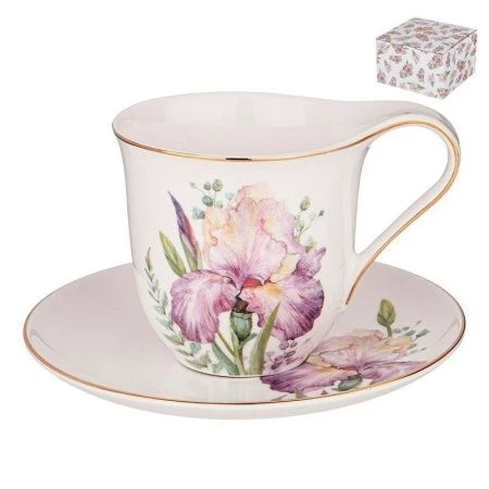 Чайный набор 2пр фарфор IRISES на 1 персону 275мл (24)