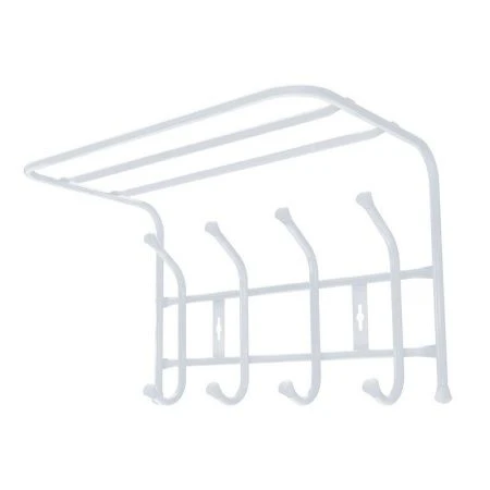 Вешалка с полкой настенная 408*262*245мм металл ВП4М серая матовая (5)