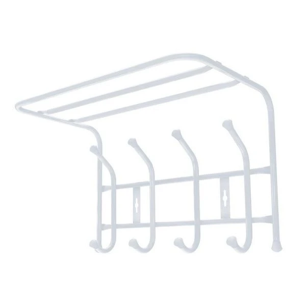 Вешалка с полкой настенная 408*262*245мм металл ВП4М серая матовая (5)