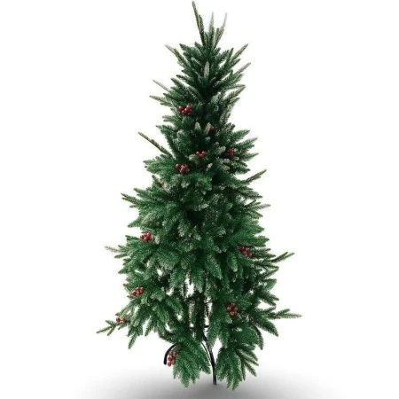 Елка искусственная 150см СМЕШАННАЯ с ягодами, 500 веток PE/PVC JC-14940 (1)