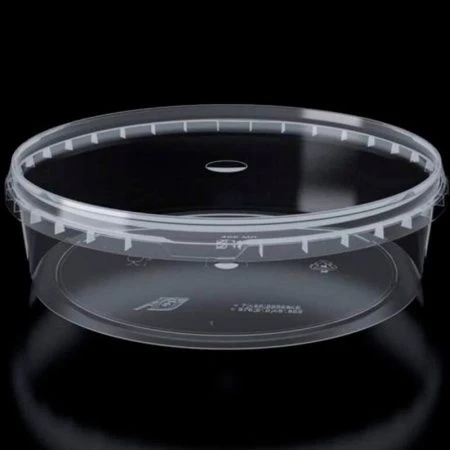 Контейнер для пресервов с крышкой пищевой пластик 300мл прозрачный 140*32мм (180)