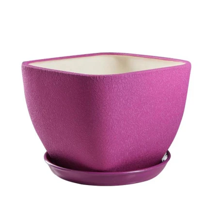 Горшок цветочный 4,8л керамика НОКТЮРН №2 шелк фиолетовый
