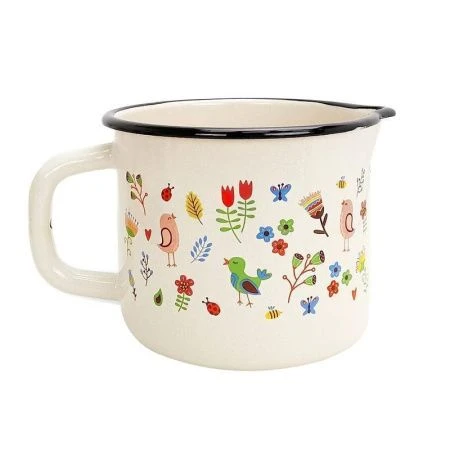 Кружка 1,4л эмаль КАЛЕЙДОСКОП со сливным носиком (12)