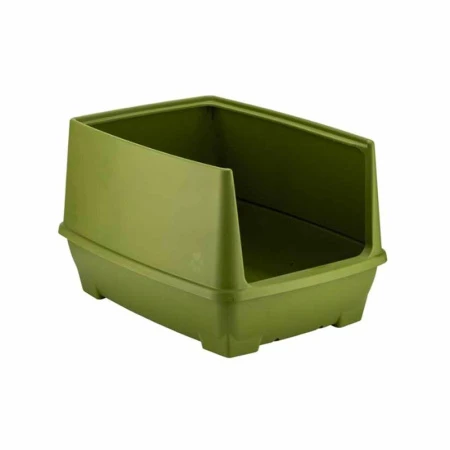 Туалет для кошек с высоким бортом 495*380*300мм пластик зеленый (6)