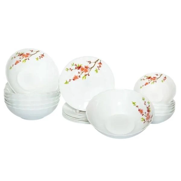 Столовый набор 19пр стеклокерамика САКУРА резной край (2)