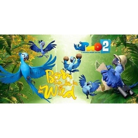 яяяПолотенце 60*120 махровое велюр наб ТМ Рио Приключения в тропическом лесу