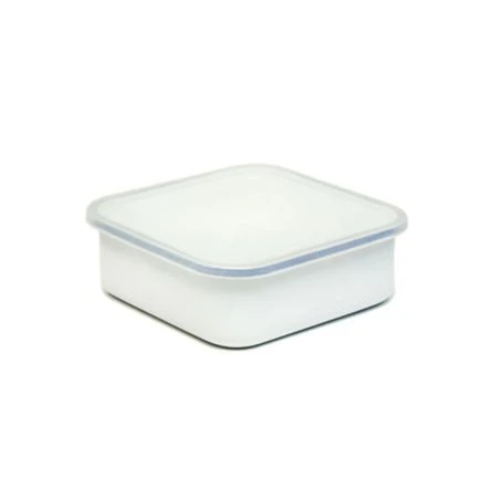 Лоток 1л эмаль с пласт.крышка белый 01-2507п (16)