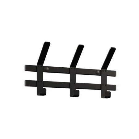 Вешалка 3 крючка настенная 34*8,5*16,8см металл ТОРОНТО черная (10)