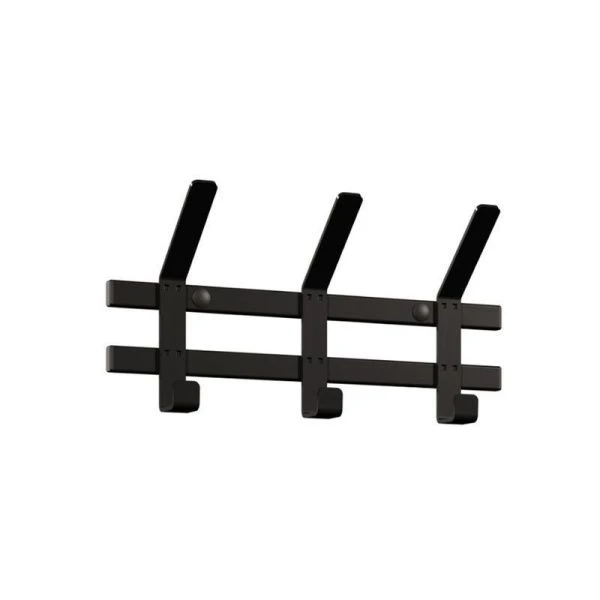 Вешалка 3 крючка настенная 34*8,5*16,8см металл ТОРОНТО черная (10)