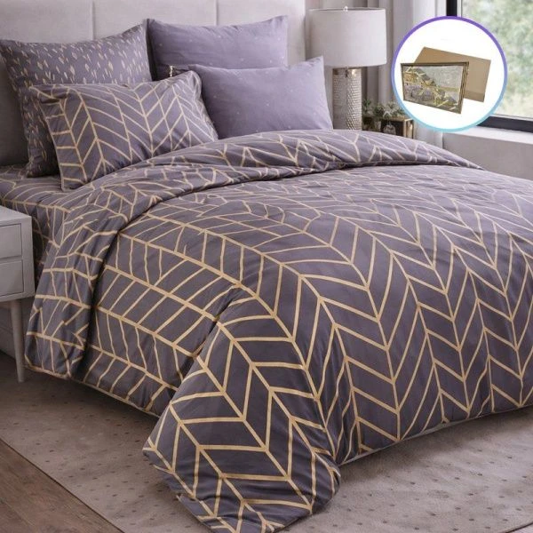 КПБ 2сп сатин с европростыней (под.180*215+/-3, пр.230*250+/-3, нав.70*70*2) №3