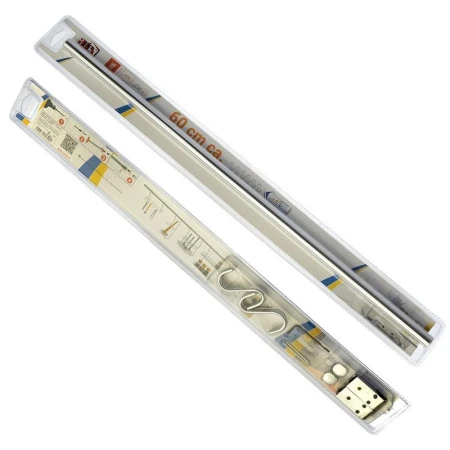 яяяРейлинг в сборе 6 крючков хром 600мм (2 держателя, 2 заглушки) арт.28 03 00 (6)