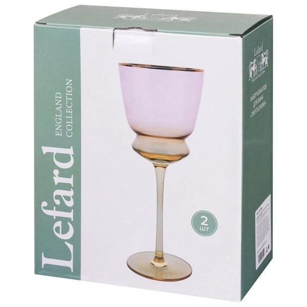 Бокалы для вина набор 2шт 380мл стекло Twist & Shine розовый (10)