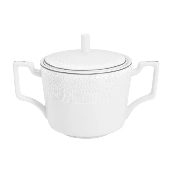 Чайный набор 21пр фарфор АЙВОРИ на 6 персон 300мл белый с серебристым кантом AL-22-013/21-E5 (2)