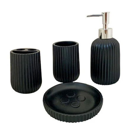 Набор для ванной комнаты керамика 4пр черный JC-14142 (18)