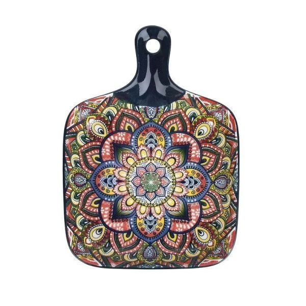 Блюдо с ручкой 23*14,5*3,5см фарфор Arabesque синий (9/36)