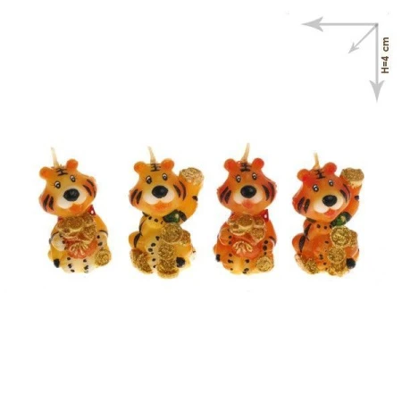 Свеча парафин декоративная Тигр 4см, 4 вида