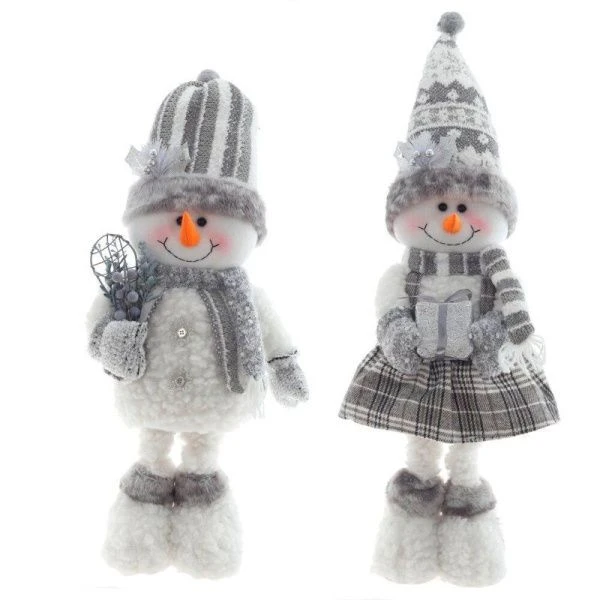 Игрушка мягкая Снеговик L18 W13 H73см 2в.