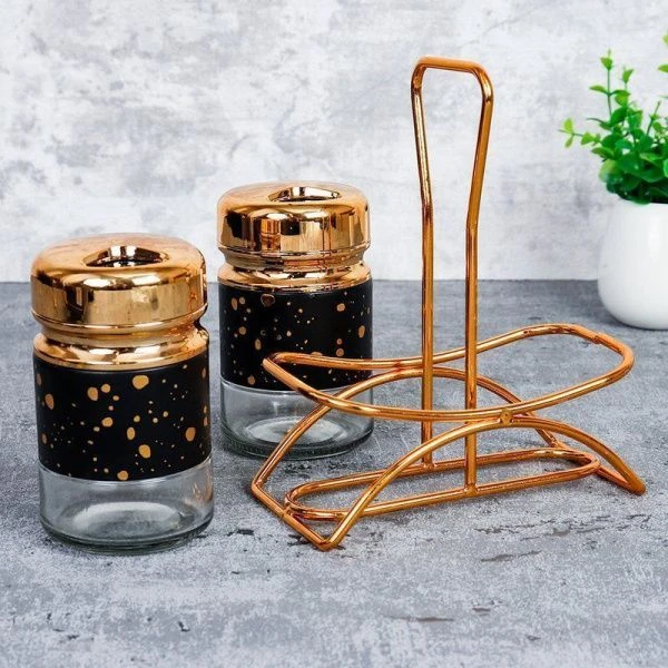 Набор для специй 2пр стекло на мет.подставке SRL-2 (24)