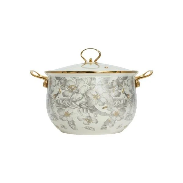 Кастрюля 10,5л эмаль СТРЕКОЗА со стекл.крышкой 28см (4)