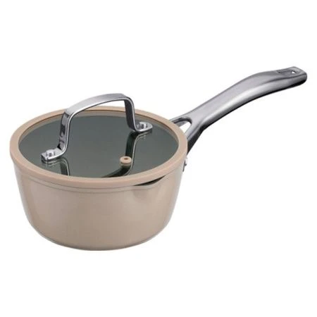 Ковш 1,3л алюминий АП TAUP со стекл.крышкой 16*7,5 см индукция 1-2316 (4)