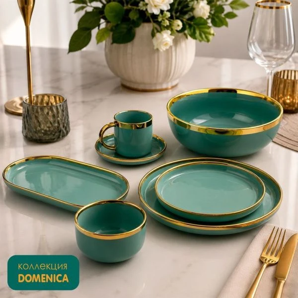 Пиала 11см керамика DOMENICA салатовый