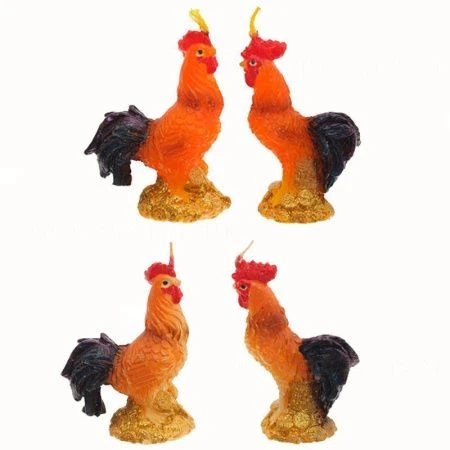 Свеча ПЕТУХ парафин 4,5*3*7см 4 в.