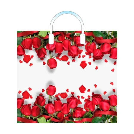 Пакет с пластиковой ручкой 38*34+3см полиэтилен Гран При (10/150)