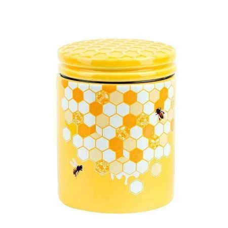 Банка для сыпучих продуктов 630мл 10*10*14см керамика Honey подар.уп. (36)