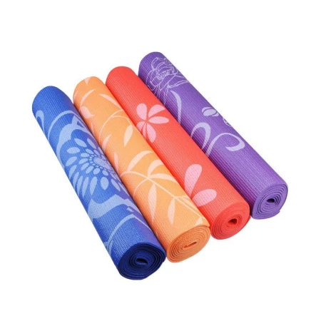 Коврик для йоги ПВХ 61*173см толщина 4мм с принтом, 4 цвета (24)