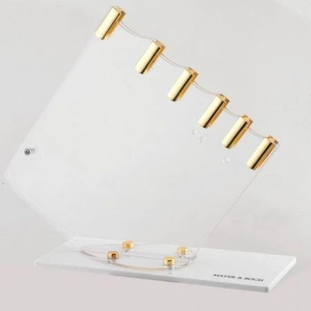 Набор ножей 5пр нерж.сталь пласт.ручка белая, на пласт.подставке MB40606 (6)