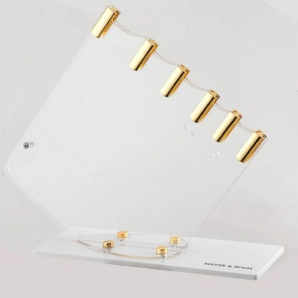 Набор ножей 5пр нерж.сталь пласт.ручка белая, на пласт.подставке MB40606 (6)