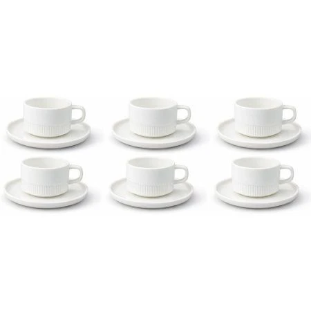 Кофейный набор 12пр фарфор Forma White на 6 персон 140мл 204г BW20-110/6C/JC-18308 (6/12)