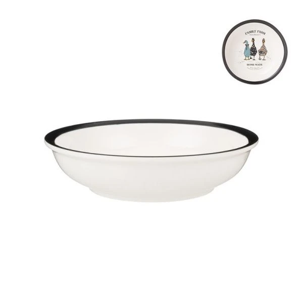 Тарелка глубокая 800мл 21см фарфор Family Farm суповая (16)