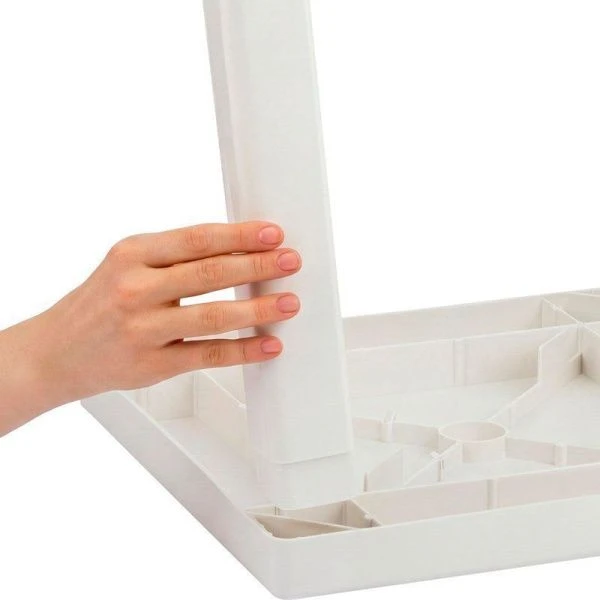 Столик для шезлонга 420*420*350мм пластик Decorona DeVeranda белый рассвет (8)