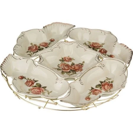 Менажница 5 секций фарфор 40см (4)