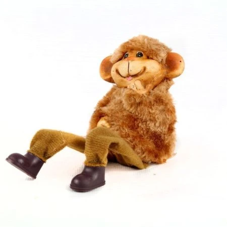 яяяФигурка Веселая мартышка 7*5,5*8см (2вида) (min6) (керамика) (белая упаковка)